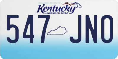 KY license plate 547JNO