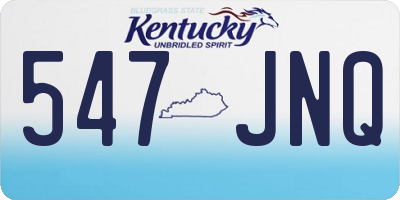 KY license plate 547JNQ