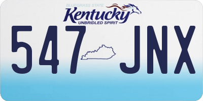 KY license plate 547JNX