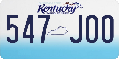 KY license plate 547JOO