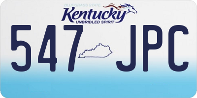 KY license plate 547JPC