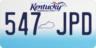KY license plate 547JPD