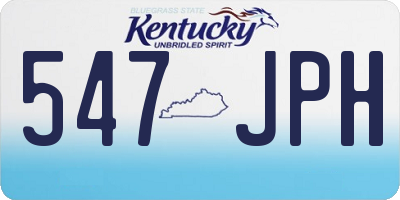 KY license plate 547JPH