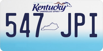 KY license plate 547JPI