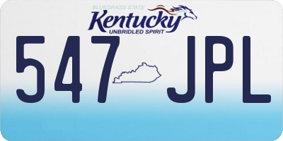 KY license plate 547JPL