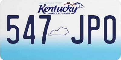 KY license plate 547JPO