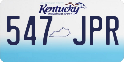 KY license plate 547JPR