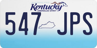 KY license plate 547JPS