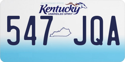 KY license plate 547JQA