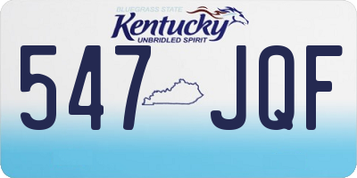 KY license plate 547JQF