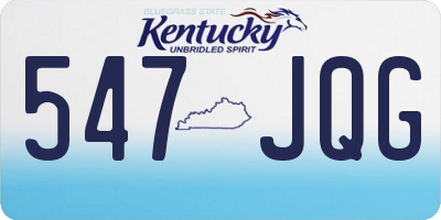 KY license plate 547JQG