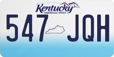 KY license plate 547JQH