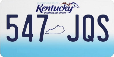 KY license plate 547JQS