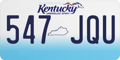 KY license plate 547JQU