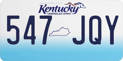 KY license plate 547JQY