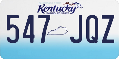 KY license plate 547JQZ
