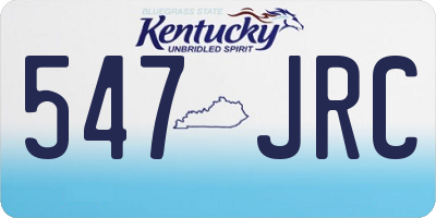 KY license plate 547JRC