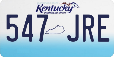 KY license plate 547JRE