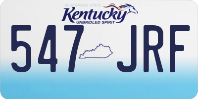 KY license plate 547JRF