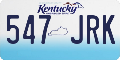 KY license plate 547JRK