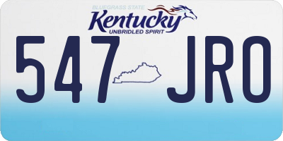 KY license plate 547JRO