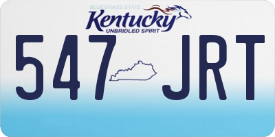 KY license plate 547JRT