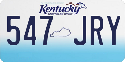 KY license plate 547JRY