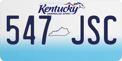 KY license plate 547JSC