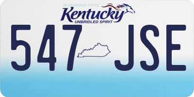 KY license plate 547JSE