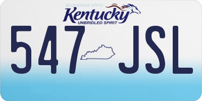 KY license plate 547JSL