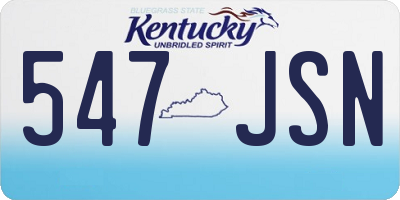 KY license plate 547JSN