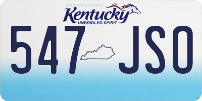 KY license plate 547JSO