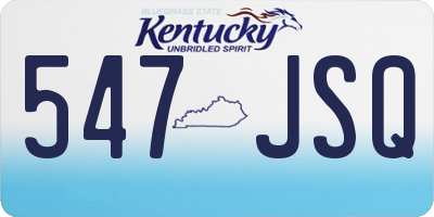 KY license plate 547JSQ