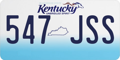 KY license plate 547JSS