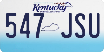KY license plate 547JSU