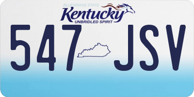 KY license plate 547JSV