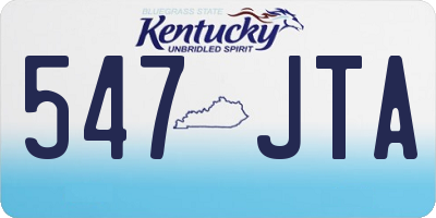 KY license plate 547JTA