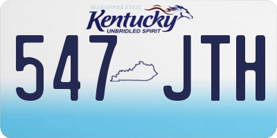 KY license plate 547JTH