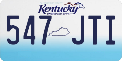 KY license plate 547JTI