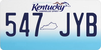 KY license plate 547JYB