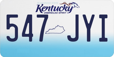 KY license plate 547JYI