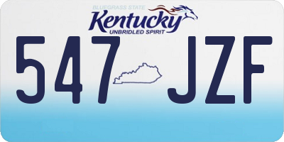 KY license plate 547JZF