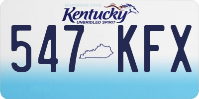 KY license plate 547KFX
