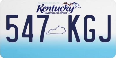KY license plate 547KGJ