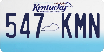 KY license plate 547KMN