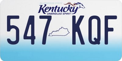 KY license plate 547KQF