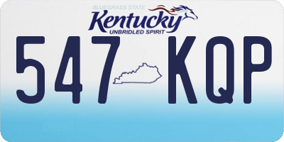 KY license plate 547KQP