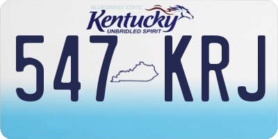 KY license plate 547KRJ