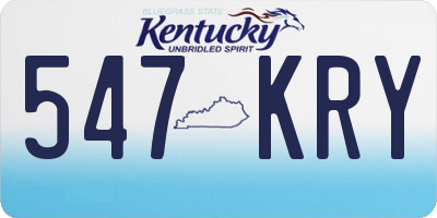 KY license plate 547KRY