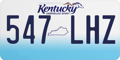 KY license plate 547LHZ